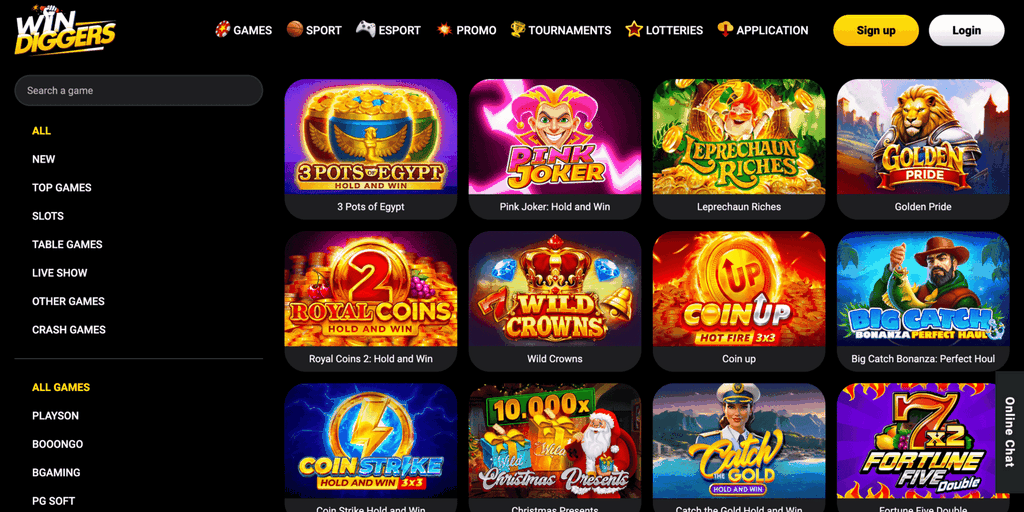 Win Diggers online casino