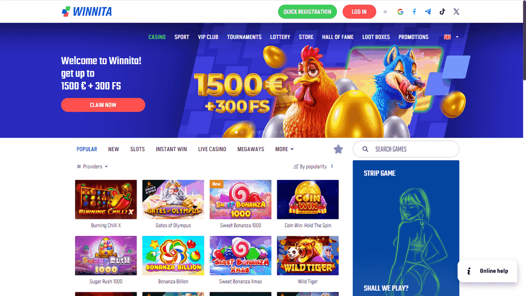 Recensione di Winnita Casino: pro, contro ed esperienza di gioco reale